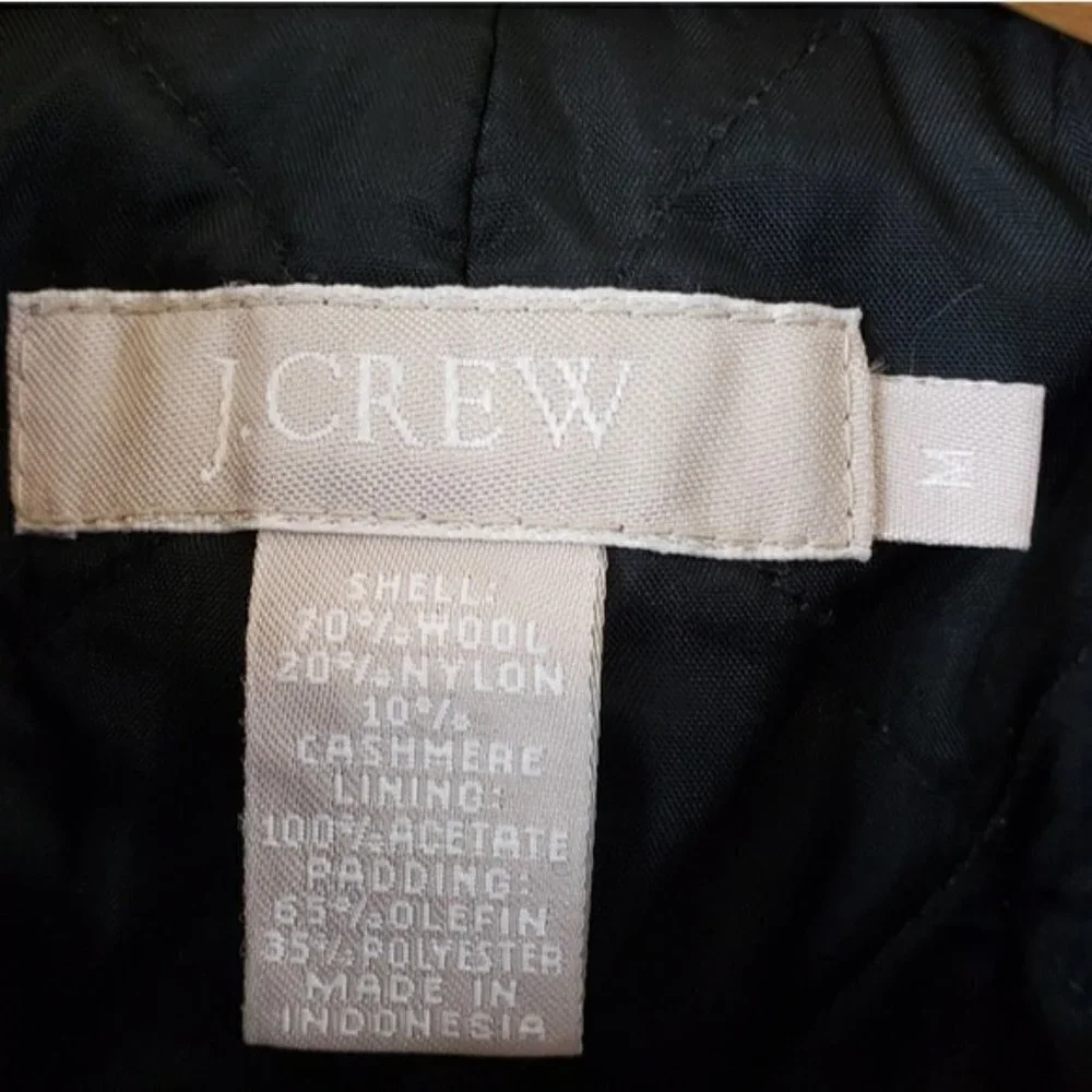 J. Crew | Black Wool Blend Pea Coat - Picture 3 of 4